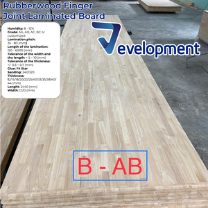 Tablero laminado de madera de caucho premium con unión dentada, cara B, con pegamento F4 Star, alta estabilidad para proyectos de muebles y carpintería. - Product Image 2