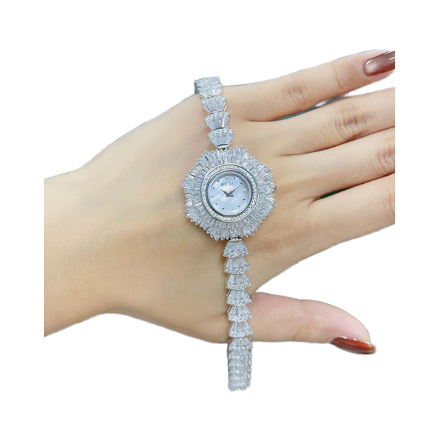 Wholesale Fashionable Women's Zircon Watches with Luxury Quartz Movement New Design and Waterproof Feature by Beijing Brand