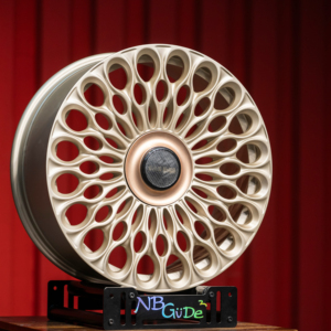 Jantes forgées à rayons en forme <span class=keywords><strong>de</strong></span> goutte d'eau, or champagne mat, personnalisables pour tous les modèles, y compris Ferrari, Porsche. - Product Image 2