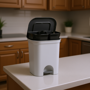 ถังขยะคู่แบบเหยียบปิดอัตโนมัติ Keeper Step And Close Duo ขนาด 20 ลิตร สำหรับห้องครัว - Product Image 3