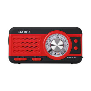 Radio solaire d'urgence AM FM DAB NOAA avec alerte météo, manivelle dynamo, batterie externe 2000 mAh, lampe torche LED 300 m, équipement de survie SOS - Product Image 1