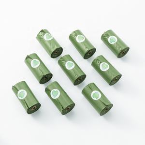 YHpet Yüksek Kaliteli Yeşil Plastik Çevre Dostu Biyobozunur HDPE 8 Rulo Kit Köpek Evcil Hayvan Dışkı Poşetleri - Product Image 6