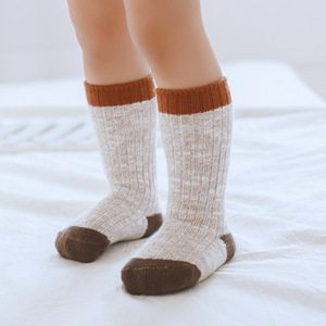 Calzini invernali di lana spessa per bambini calzini caldi in lana per bambini e bambine calzini <span class=keywords><strong>antiscivolo</strong></span> solidi - Product Image 6