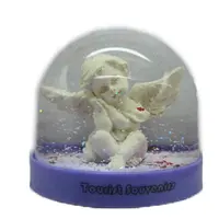 Boules de neige en plastique personnalisées, 5 pièces, boule d'eau, perroquet, fée, ange, New York, Souvenir