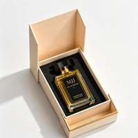 Boîte rigide de luxe noire pour flacon de parfum Attar 100 ml, logo en relief, emballage de parfum haut de gamme pour les marques de parfums