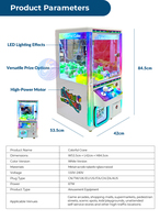 Owatch Machine à griffes pour jouets en peluche, jeu d'arcade à monnayeur avec cubes colorés, pour aire de jeux pour enfants et zone d'activités intérieure