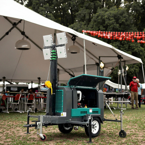 CE ISO EPA 4F certificata torre faro Mobile con generatore Diesel silenzioso 7kw 10kw 15kw 20kw efficienza illuminazione esterna Genset - Product Image 2