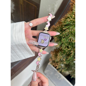 Correa de Metal para <span class=keywords><strong>Apple</strong></span> <span class=keywords><strong>Watch</strong></span> con Diseño de Estrellas y Luna, Estilo Femenino - Product Image 4