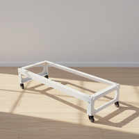 Support universel pour cage à oiseaux de 120 cm, compatible avec les cages de 60x32x38 cm, base métallique empilable à plusieurs niveaux avec roulettes, noir/blanc
