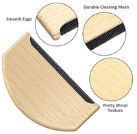 Brosse anti-bouloches en bois et laine rechargeable écologique pour vêtements et tissus – Vente en gros