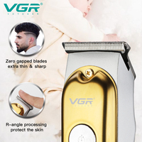 Tondeuse à cheveux professionnelle rechargeable VGR V-290 avec lames en T de 0 mm et écran LCD