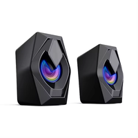 Altavoz Estéreo Portátil para Computadora, Diseño Mini Activo, Alimentado por USB 2.0, Multimedia de 3.5MM, con Luz LED y Entrada AUX