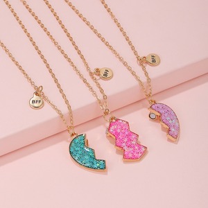 Collar magnético de tres colores con división de amor a la moda, colgante BFF, collar de estrella dulce para el mejor amigo - Product Image 2