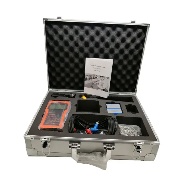 DN15 ~ DN6000 Medidor de vazão portátil de mão com display inteligente anticorrosão, medidor de vazão ultrassônico portátil para água, cerveja, leite, óleo e esgoto