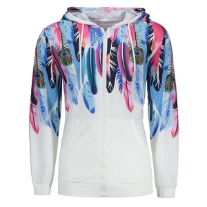 Color Full Print Sublimation Hombres Cremallera Sudadera con capucha - Product Image 1