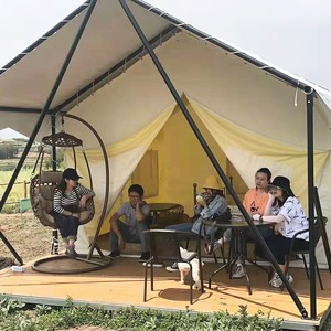 Extended Type Camping <b>Tent</b> 6-8 Person Oxford Double Layer <b>Large</b> Space Three Season Outdoor Shelter With Waterproof 2000-3000 Mm - Product Image 1