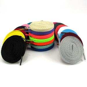 Lacets plats colorés en polyester 8 mm tissés unis pour baskets et chaussures décontractées, petits lacets blancs, paire personnalisée unique - Product Image 3