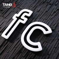 Letrero de Letras Curvas de Acrílico 3D Personalizado, Letras de Canal Iluminadas con Retroiluminación LED, Resistentes al Agua IP65, para Decoración de Tiendas