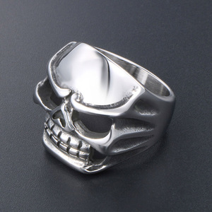 <b>Skull</b> <b>Ring</b> Stainless Steel Men's Fashion Jewelry Retro Geometric Design Gift Accessory - Product Image 4