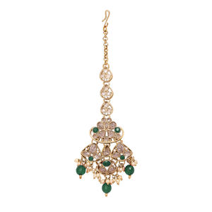 Traditional Floral Reverse AD Choker and <b>Necklace</b> <b>Set</b> Designer <b>Bridal</b> Jewelry Collection for Weddings Gold As Main Material - Product Image 3