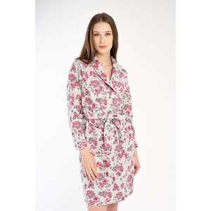 Robe courte matelassée à col châle et manches longues pour femme – Vêtement de nuit confortable - Product Image 6