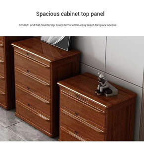 Cómoda de Madera Maciza de Gran Capacidad, Gabinete de Almacenamiento Resistente, Mueble de Salón de Estilo Chino Moderno y Ecológico - Product Image 5
