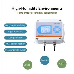 HENGKO 98% RH ambiente ad alta umidità stabilità a lungo termine temperatura e umidità sensore trasmettitore RS485 4-20mA - Product Image 3