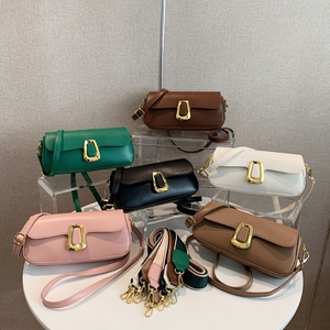 Bolsos de mensajero de hombro con solapa Retro 2023 para mujer, bolsos de mano de otoño e invierno, bolsos de mano Ins, bolsos de lujo Vintage - Product Image 2