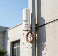 Antenne MIMO cylindrique extérieure large bande 600-4200 MHz 4G 5G omnidirectionnelle à double connecteur pour routeur de communication sans fil