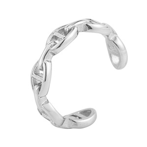 Minimalist <b>Titanium</b> Steel Chain Open <b>Ring</b> For Men And Women Punk Style Jewelry Gift - Product Image 5