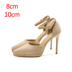 Summer New Style Hollow Design Pumps for Women <b>Pointed</b> Toe Thin High Heels Simple Single Strap - Product Image 2