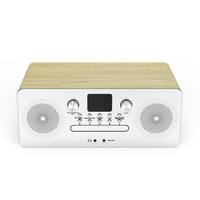 Haut-parleur Bluetooth de table TV SMJ en bois de haute qualité, son surround 3D, basses puissantes, portée sans fil de 7 m pour barre de son domestique 1