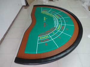 Baccarat Poker Table De Luxe Casino Grade Demi-Ronde Avec Lumières Led Pour Le Jeu De Jeu Usb En Bois <span class=keywords><strong>Roulette</strong></span> Club Électronique - Product Image 2