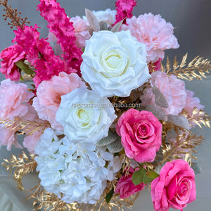 Promise Wedding <b>Silk</b> <b>Arrangement</b> Pink <b>Flower</b> Table Ball Backdrop for Event Party Stage Decoration - Product Image 4