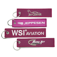 Porte-Clés Brodé Personnalisé « Flight » avec Logo, Étiquette Clé Tissée sur Mesure, Chaînes à Clés en Tissu, Étiquette de Marque Tissée, Vente en Gros