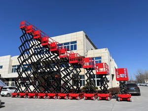 Platform kerja udara 10m HAOKUN gunting hidrolik Diesel mengangkat - Product Image 3