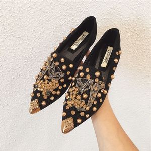 Mocassini da <span class=keywords><strong>Donna</strong></span> 2024 in Camoscio con <span class=keywords><strong>Borchie</strong></span> e Rivetti, <span class=keywords><strong>Scarpe</strong></span> Comode e Morbide - Product Image 2