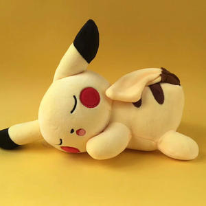 Grosir boneka binatang Kawaii postur tidur mewah kartun Pokemon mainan mewah Pikachu - Product Image 1