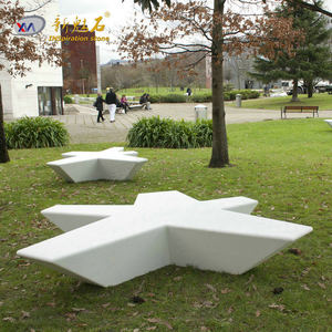 Nuevos Materiales de Construcción de Piedra, Banco de Piedra Artificial con Forma de Estrella de Cinco Puntas, Silla de Cemento Prefabricada para Parque al Aire Libre - Product Image 1