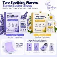 Bandes orales à dissolution rapide à base de plantes de Valériane, Fleur de la Passion, Mélisse et Magnésium pour le sommeil, OEM Marque Privée