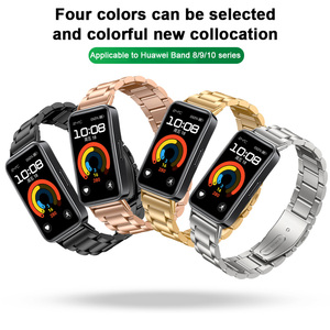 Forwelleny Bracelet de montre intelligent en acier inoxydable léger <span class=keywords><strong>4</strong></span> couleurs Bracelet de montre de remplacement pour <span class=keywords><strong>Huawei</strong></span> <span class=keywords><strong>Band</strong></span> 10/9/8 - Product Image 3