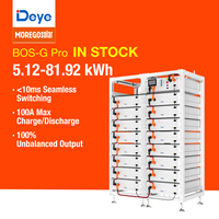 Batterie modulaire LiFePO4 Deye 25,6 kWh-81,9 kWh BOS-G PRO 50 kW 80 kW HV Solution de stockage d'énergie hybride modulaire, capacité extensible jusqu'à 1,3 MWh