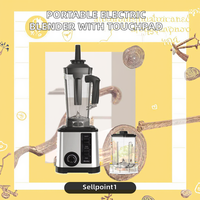 Robot culinaire électrique portable avec commandes tactiles, vitesse variable, pour la préparation de smoothies à domicile