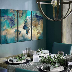 Lớn Bản Đồ Thế Giới <span class=keywords><strong>Canvas</strong></span> In Tường Nghệ Thuật Cho Phòng Khách Văn Phòng 3 Mảnh Màu Xanh Lá Cây Bản Đồ Thế Giới Hình Ảnh Tác Phẩm Nghệ Thuật Trang Trí Nội Thất Cho Trang Trí Nội Thất - Product Image 6