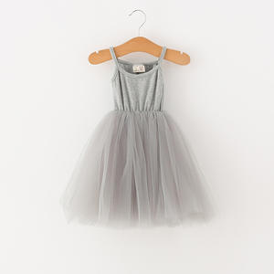 Robe d'été en dentelle et tulle pour bébés filles, avec bretelles en maille, sans manches, style tutu, M137 - Product Image 4