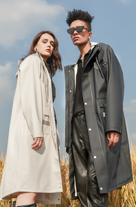 Mode longue à capuche de haute qualité Ywith le grand <span class=keywords><strong>Prient</strong></span> imperméable Trench imperméable manteau de pluie veste pour l'extérieur - Product Image 4
