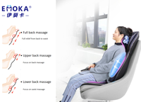Coussin de massage avec pétrissage Shiatsu 3D et chaleur, masseur multi-zones pour le cou, le dos et les hanches, réglable en hauteur, minuterie automatique de 15 minutes