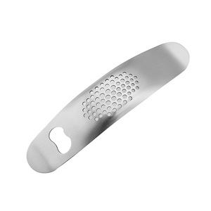 Garlic Press Boat Shaped Multi Functional Bottle Opener Stainless Steel Kitchen Tool - Product Image 2