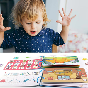 Jumon Montessori Quiet Book Picture Books for 5-12 Years Old Farm Animals Learning Words Alphabet Developing Intelligence JBK-46 - Product Image 1