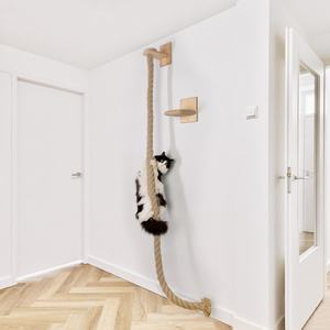 Ensemble d'échelle et de corde d'escalade murale en sisal naturel durable pour chats d'intérieur - Product Image 1